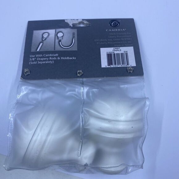 Cambria Classic Complete Orbit Finial in Satin White Set of 2 Cast Zinc Metal - Picture 5 of 6